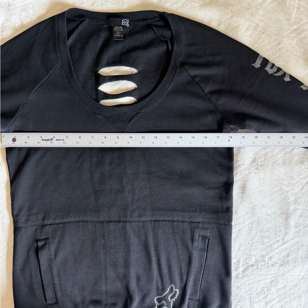 Fox Racing Black Women's long sleeves top with cut out on back - Picture 7 of 8